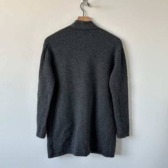 Theory Soft Wool Cashmere Open Cardigan Duster Grey Size S - Picture 5 of 10